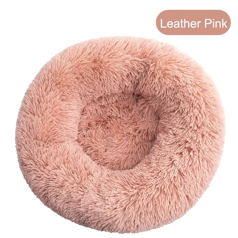 Warm Soft Long Donut Plush Pet Cushion