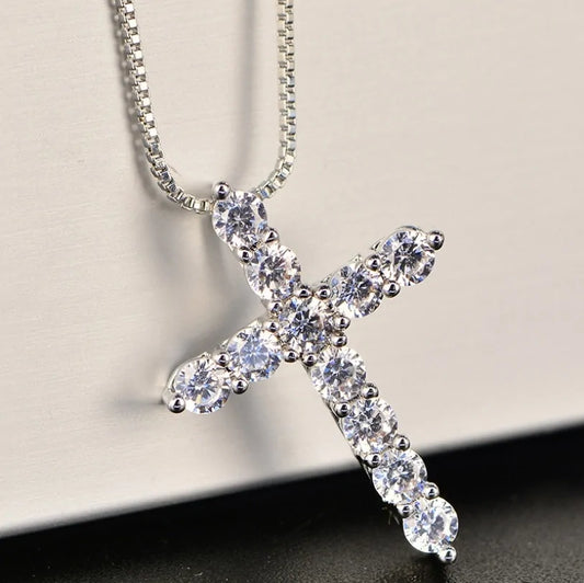 crystal cross necklace