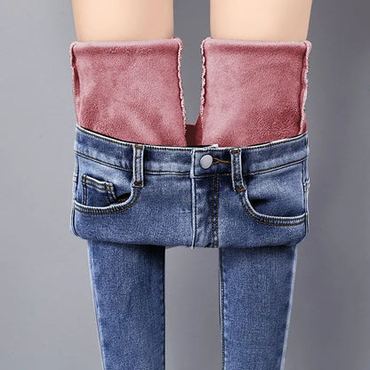 Women's Warm Denim Pants