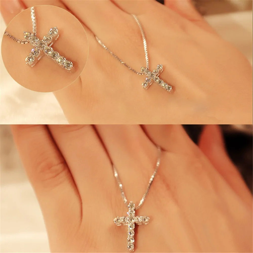 crystal cross necklace