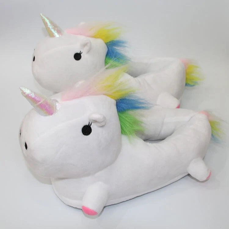 Unicorn Plush Slippers