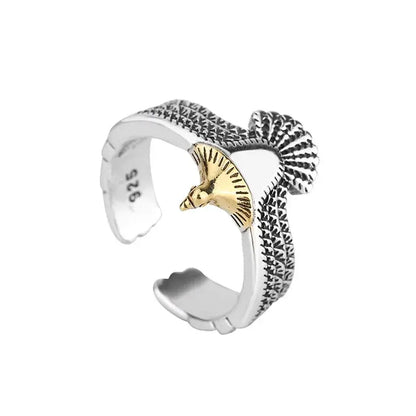 Adjustable Eagle Wings Ring