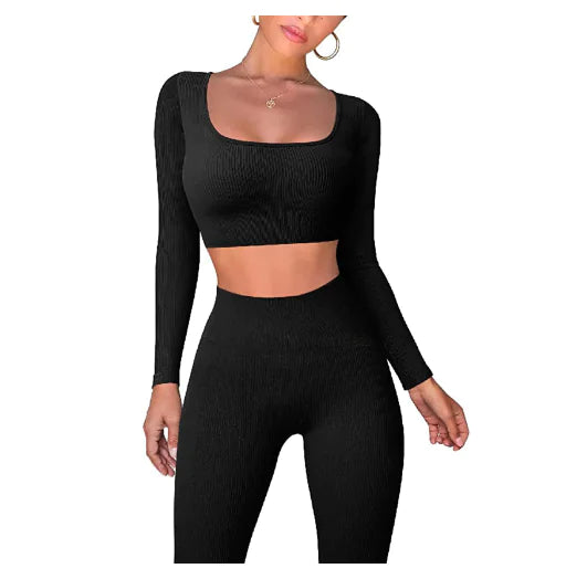 Crop Top Leggings Set