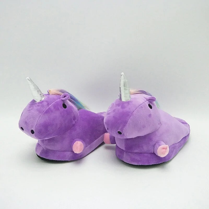 Unicorn Plush Slippers