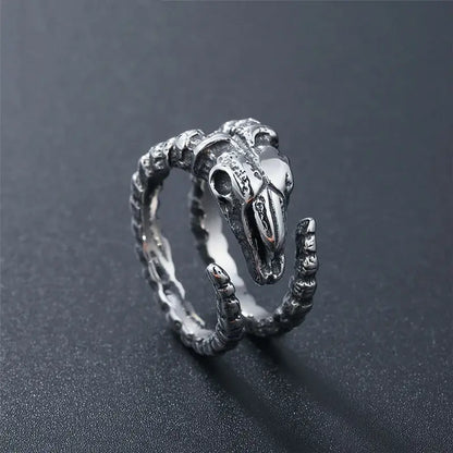 Adjustable Retro Skull Ring