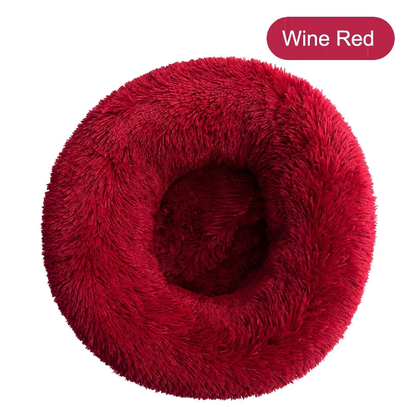 Warm Soft Long Donut Plush Pet Cushion