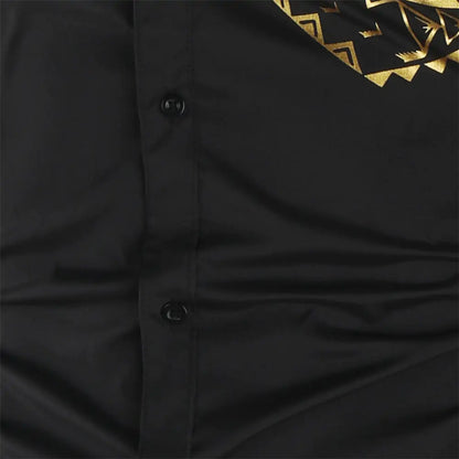 Luxury Gold Black Shirt  for Men