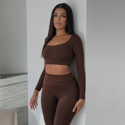 Crop Top Leggings Set