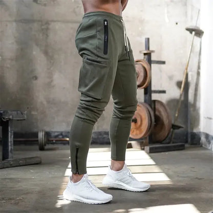 Sports Pants Multi-pocket Zipper