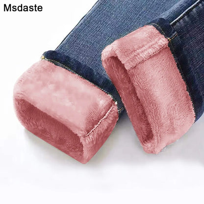 Women's Warm Denim Pants