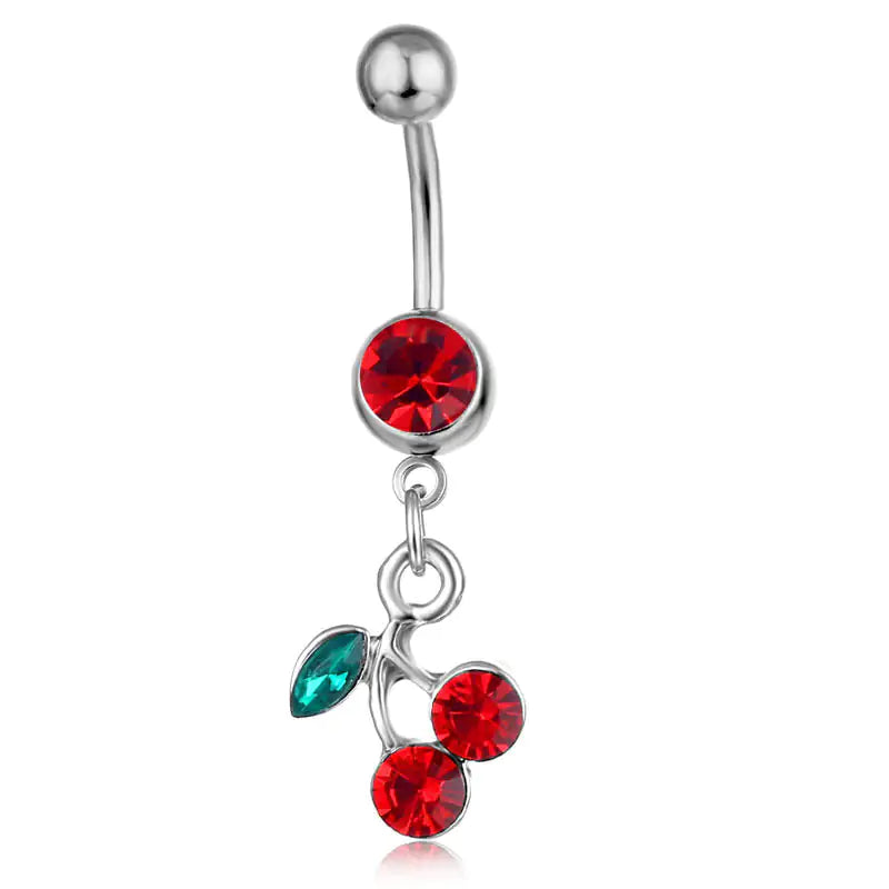 Cherry Pendant Belly Ring