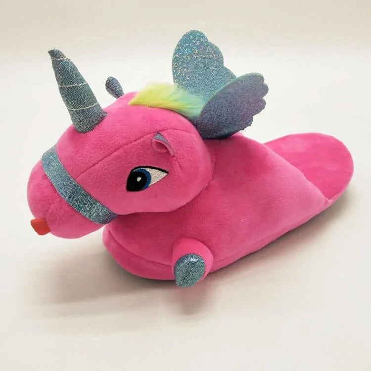 Unicorn Plush Slippers