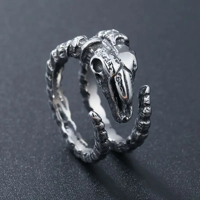 Adjustable Retro Skull Ring