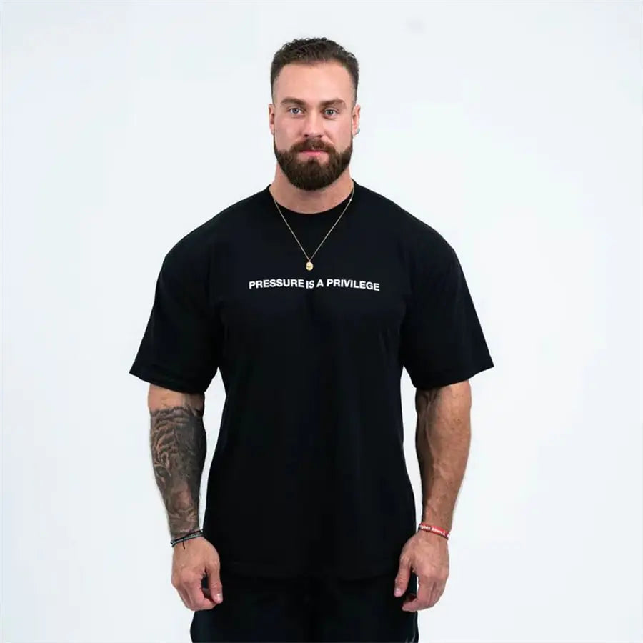 Men's Printed Gym Sports Tee