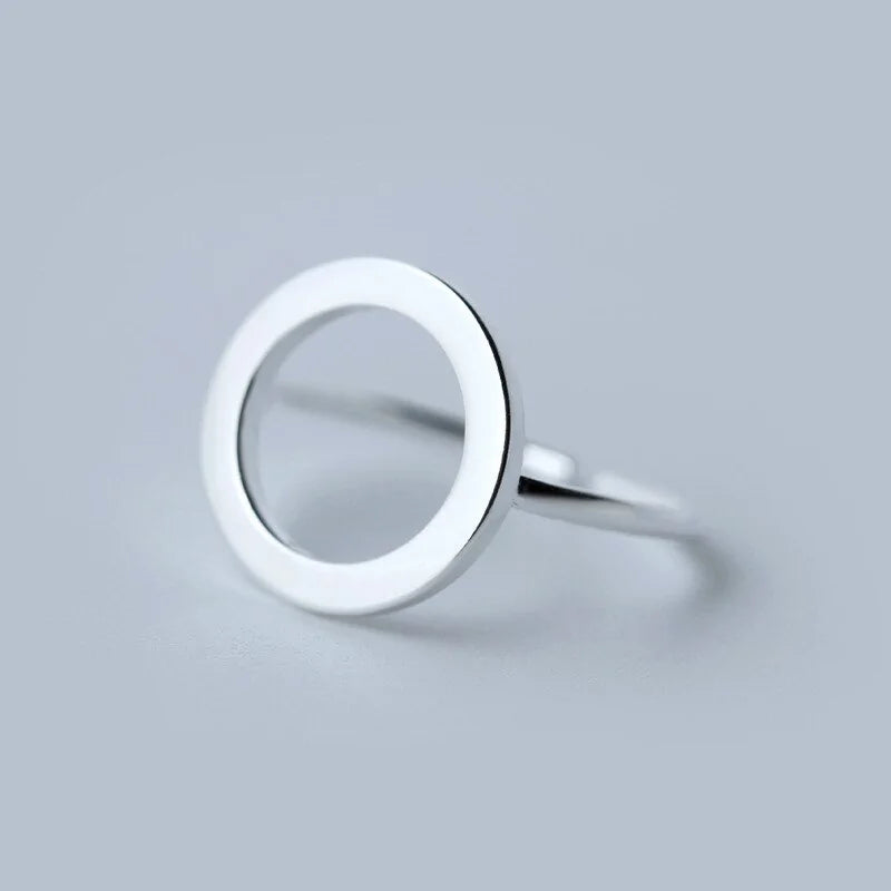 Silver Geometric Ring - Minimalist Women's Jewelry