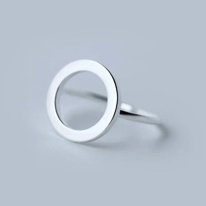 Silver Geometric Ring - Minimalist Women's Jewelry