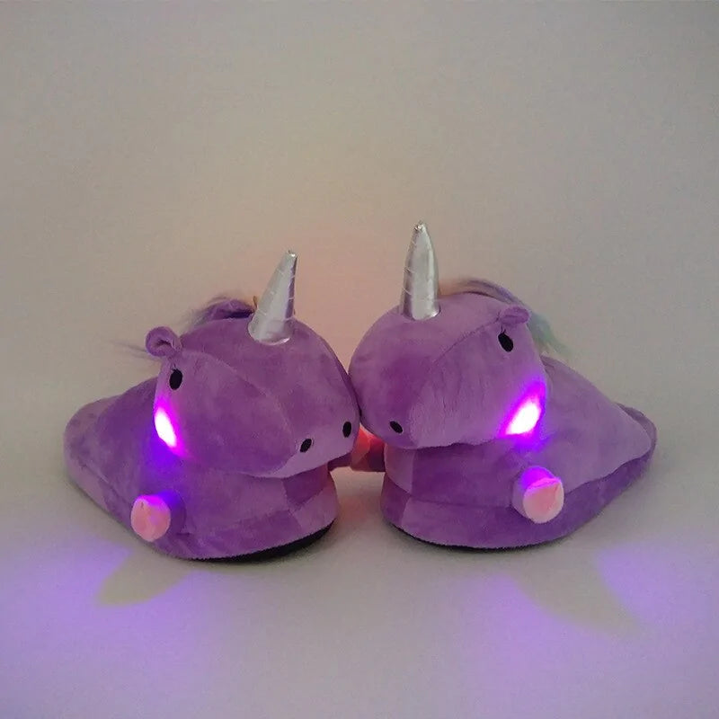 Unicorn Plush Slippers