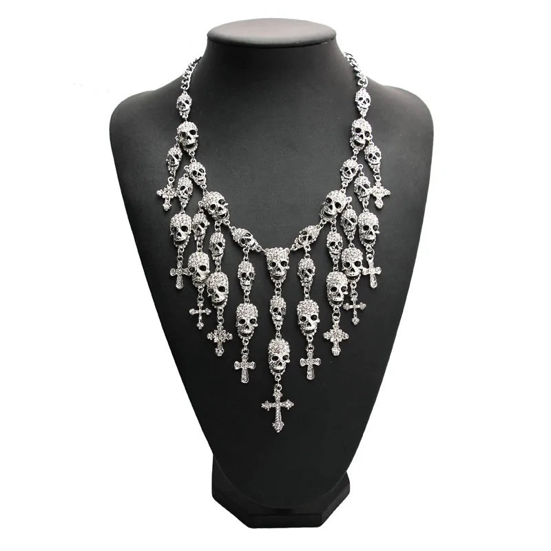 Fashion Skeleton Skull Crystal Jewelry