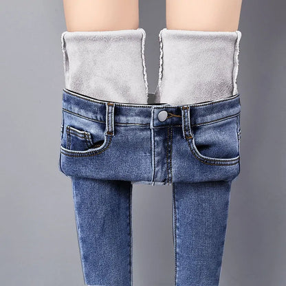 Women's Warm Denim Pants