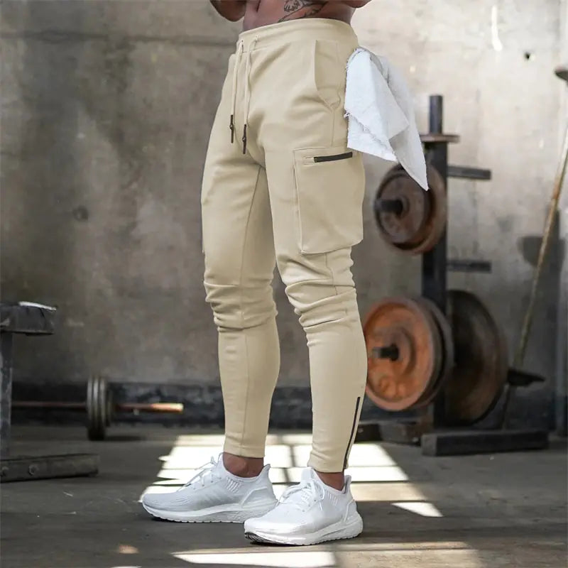 Sports Pants Multi-pocket Zipper