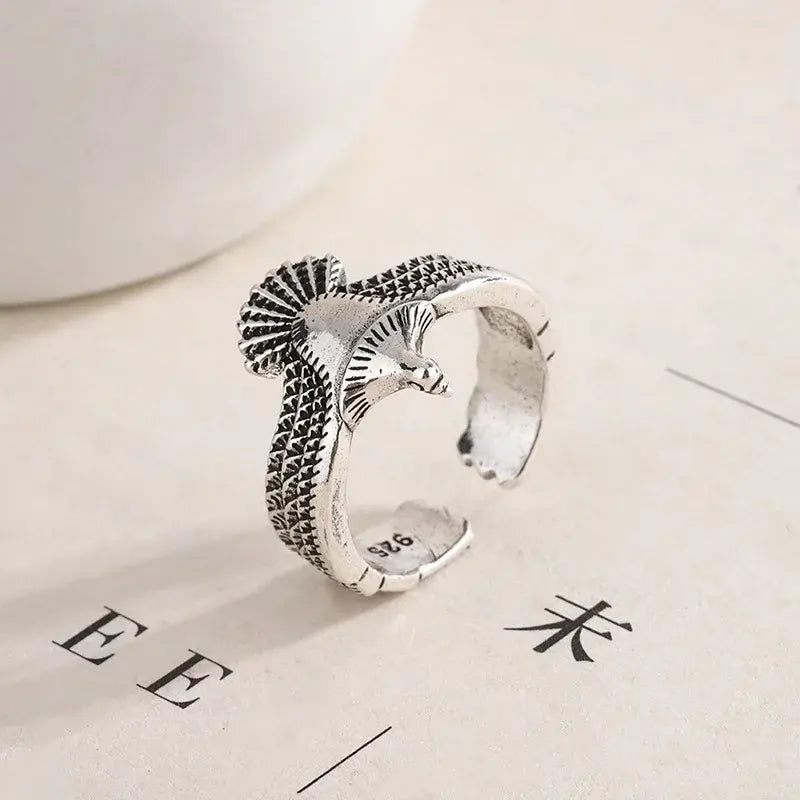 Adjustable Eagle Wings Ring