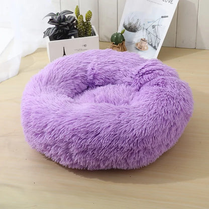 Warm Soft Long Donut Plush Pet Cushion