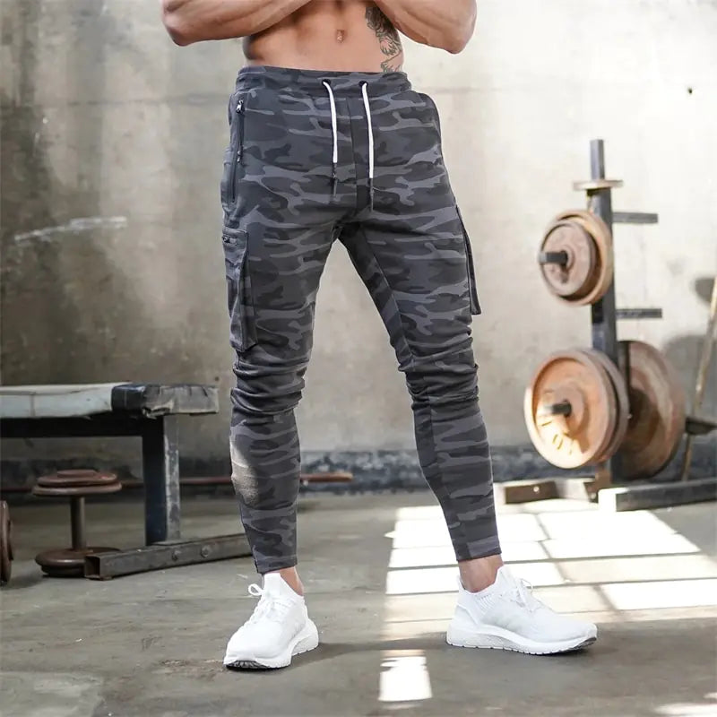 Sports Pants Multi-pocket Zipper