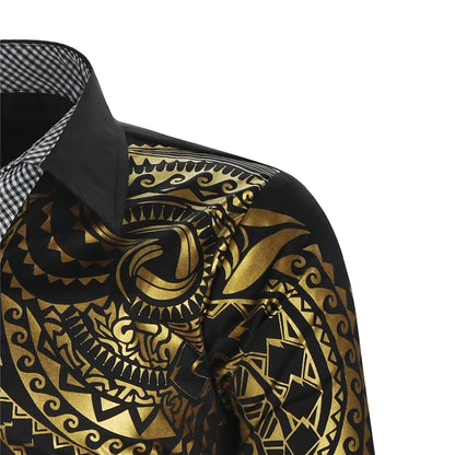 Luxury Gold Black Shirt  for Men