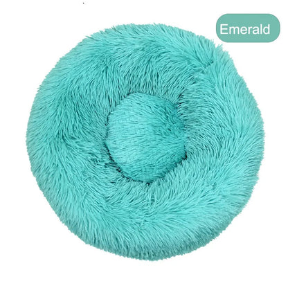 Warm Soft Long Donut Plush Pet Cushion