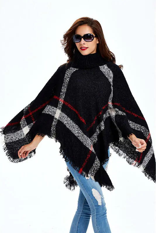 Warm Sweater Knitted Poncho