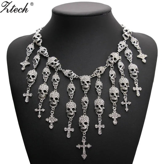 Fashion Skeleton Skull Crystal Jewelry