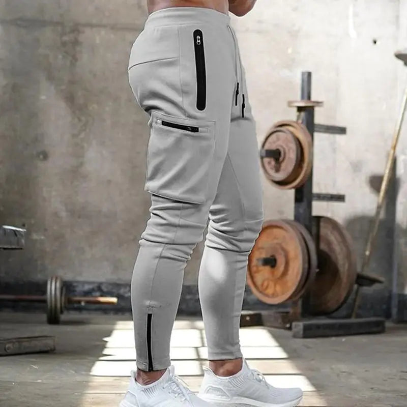 Sports Pants Multi-pocket Zipper