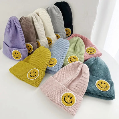 Smiley Face Warm Knitted beanie