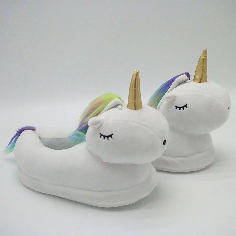 Unicorn Plush Slippers