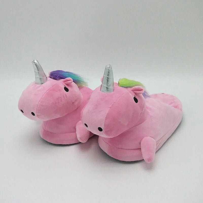 Unicorn Plush Slippers