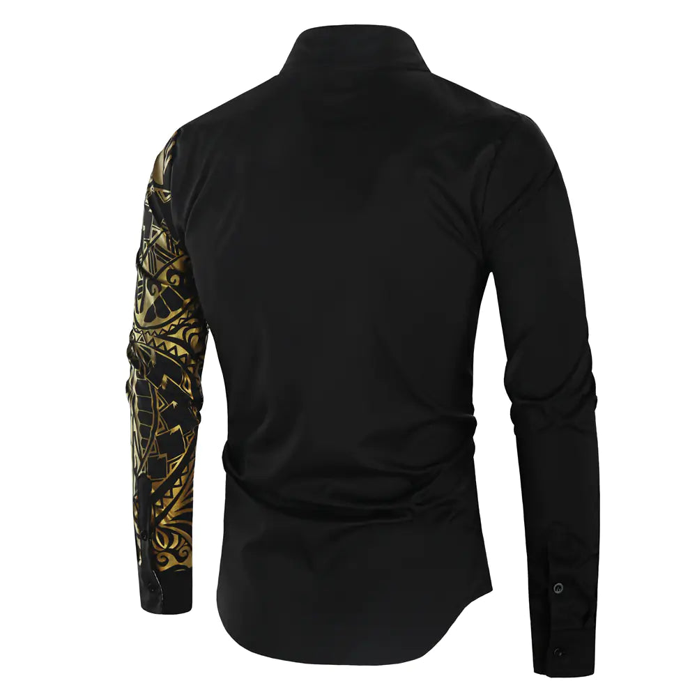 Luxury Gold Black Shirt  for Men