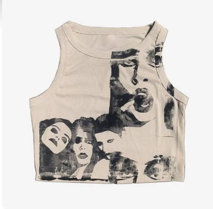 Summer Print Sleeveless Y2K Clothes