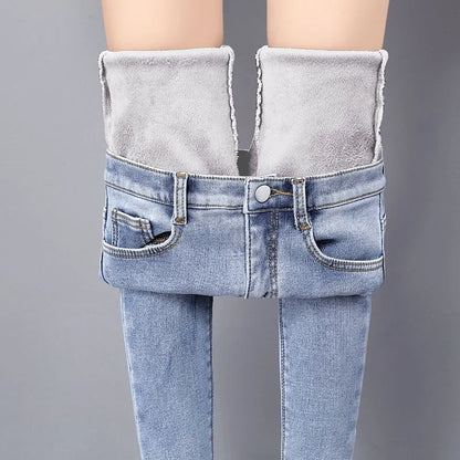 Women's Warm Denim Pants