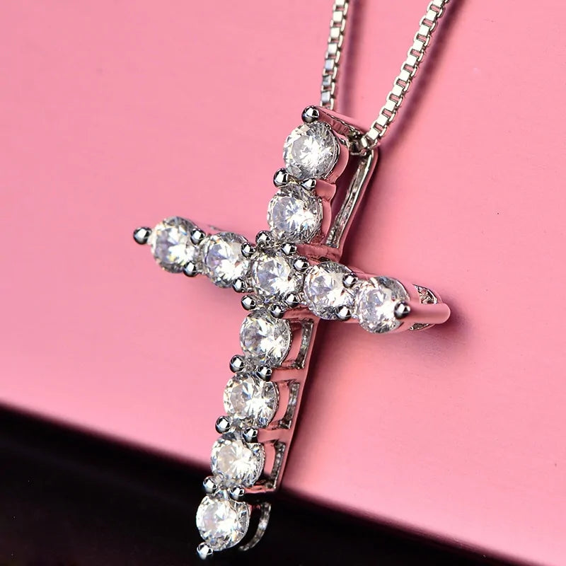 crystal cross necklace