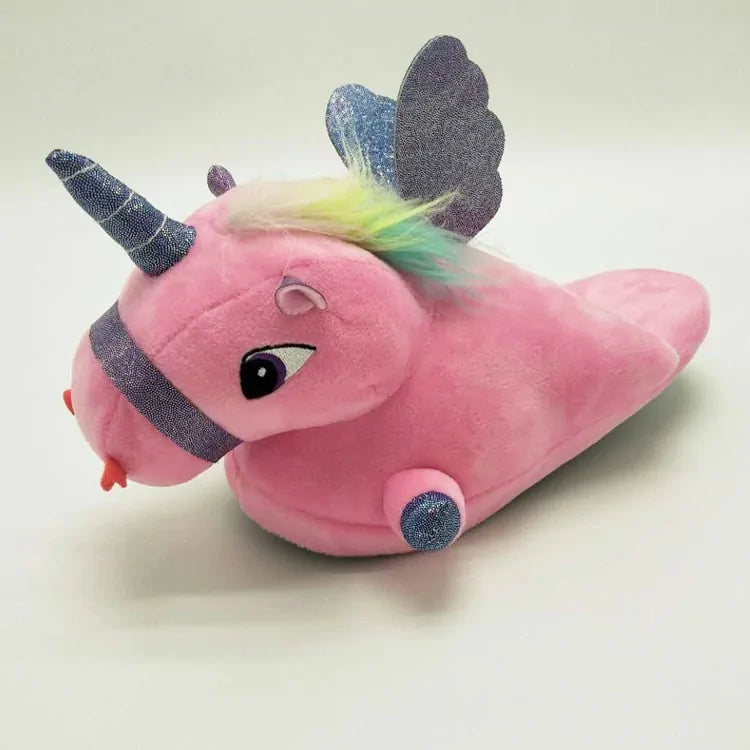 Unicorn Plush Slippers