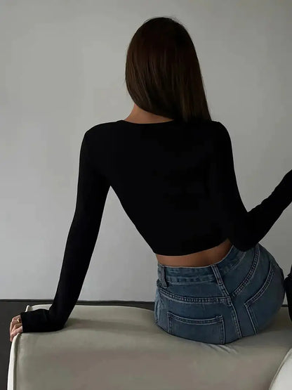 Solid Cut Out long sleeve